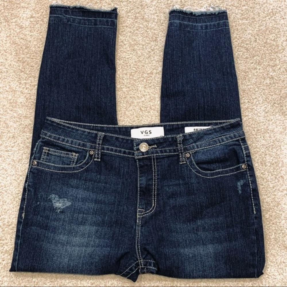 VGS Distressed Skinny Ankle Jeans 12‎